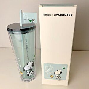 NEW Starbucks x Peanuts 2025 Snoopy Woodstock Love Acrylic Cold Cup Tumbler 24oz